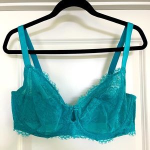 Elegant Lace Teal Bra
